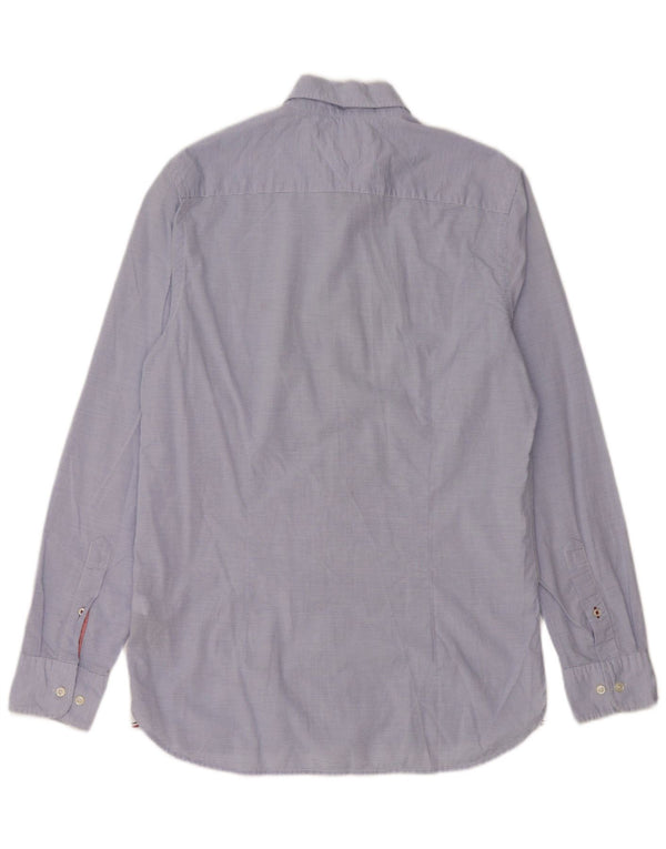 Tommy Hilfiger Camisa Slim Fit De Algodón A Rayas Azul Medio