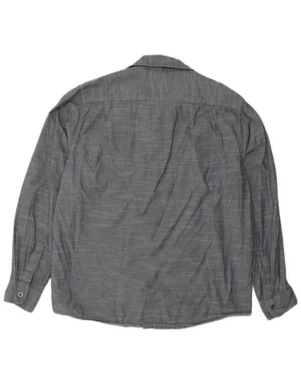Camisa Wrangler Hombre XL Algodón Azul