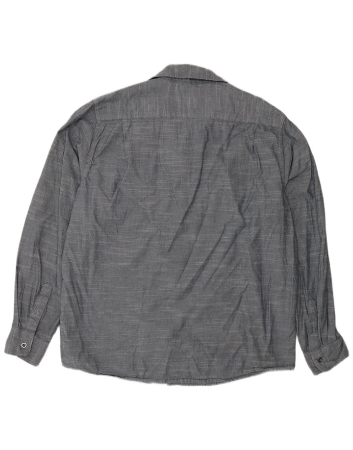 Camisa Wrangler Hombre XL Algodón Azul