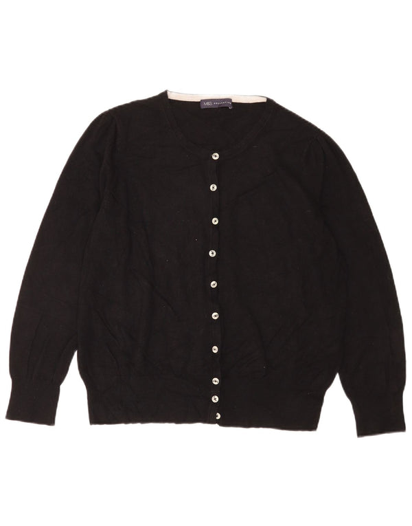Marks & Spencer Cárdigan para Mujer UK 40 XL Viscosa Negra