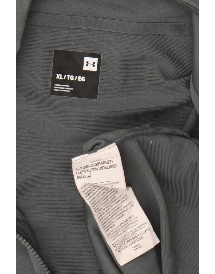 Under Armour Hombre Chándal Top Chaqueta XL Gris Colorblock Poliéster