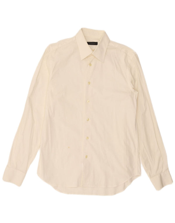 Calvin Klein Camisa para hombre Talla 40 Mediana Algodón blanco