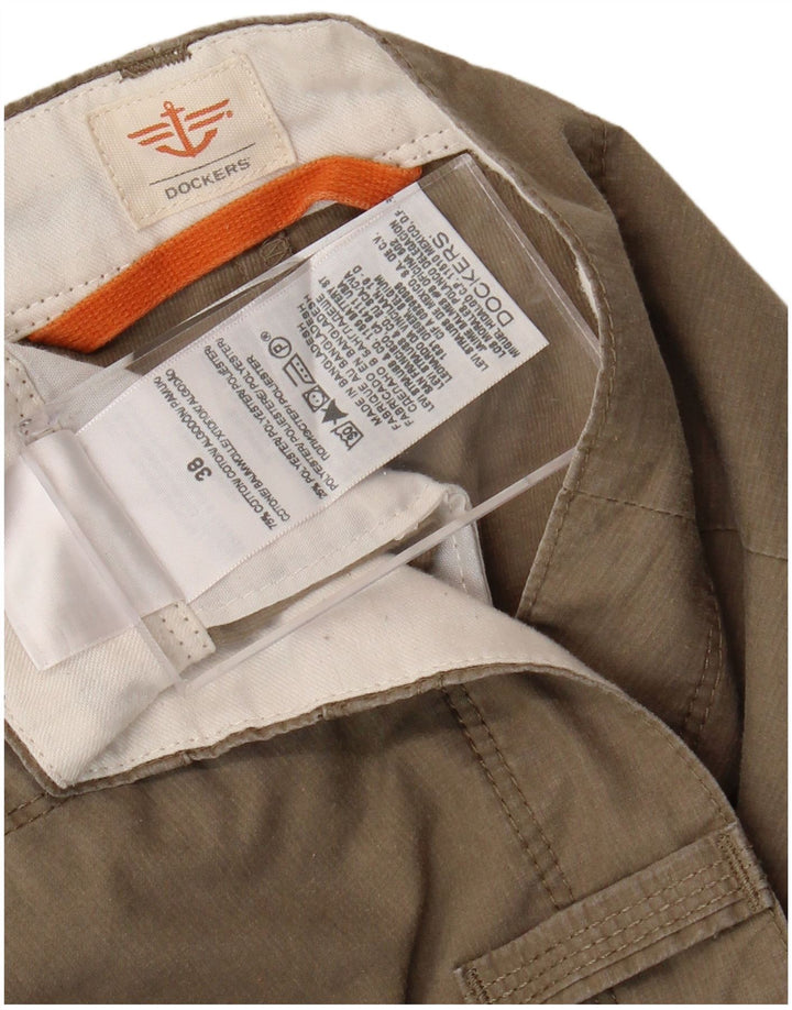 DOCKERS Pantalones cortos cargo para hombre W38 XL Algodón beige
