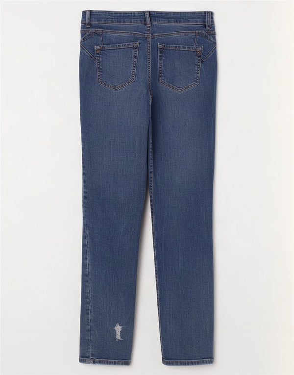 White Stuff Vaqueros rectos para mujer UK 40 Medium W30 L30 Algodón azul