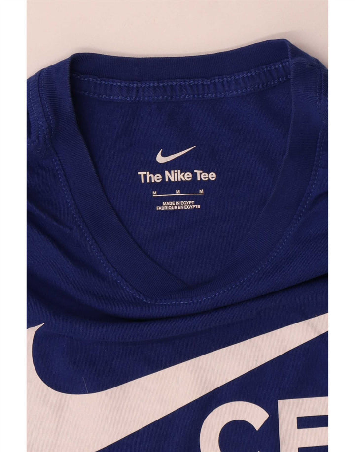 Nike - Camiseta gráfica para hombre, parte superior de algodón azul medio