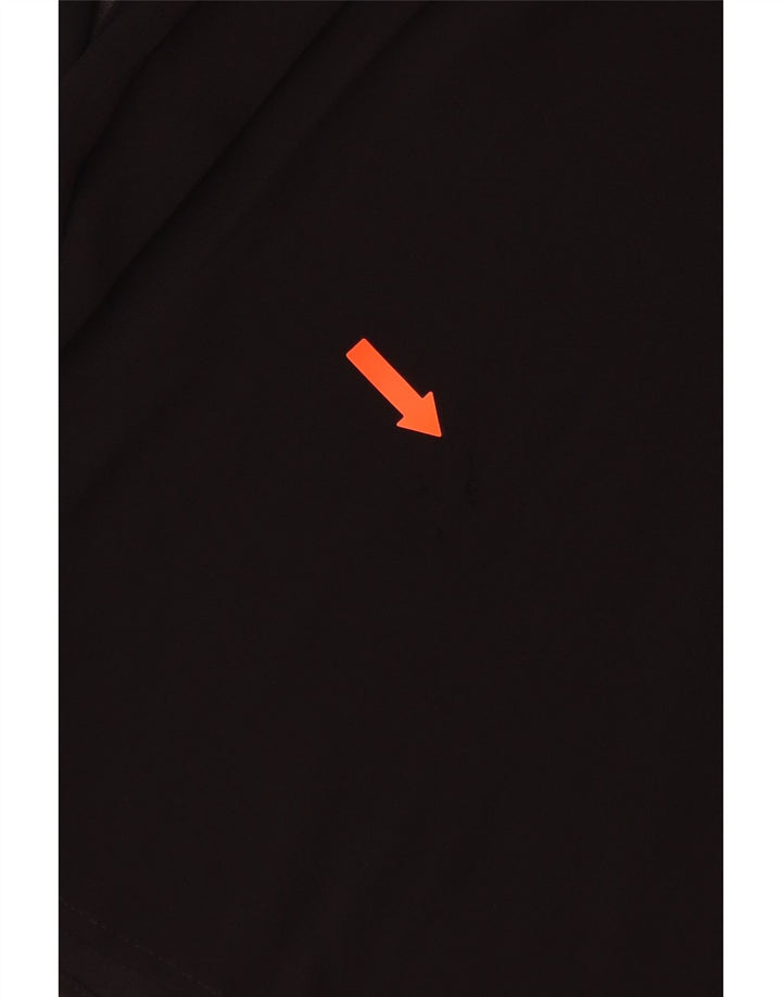 ZARA Mujer Blusa Manga Larga Top UK 44 Large Poliéster Negro