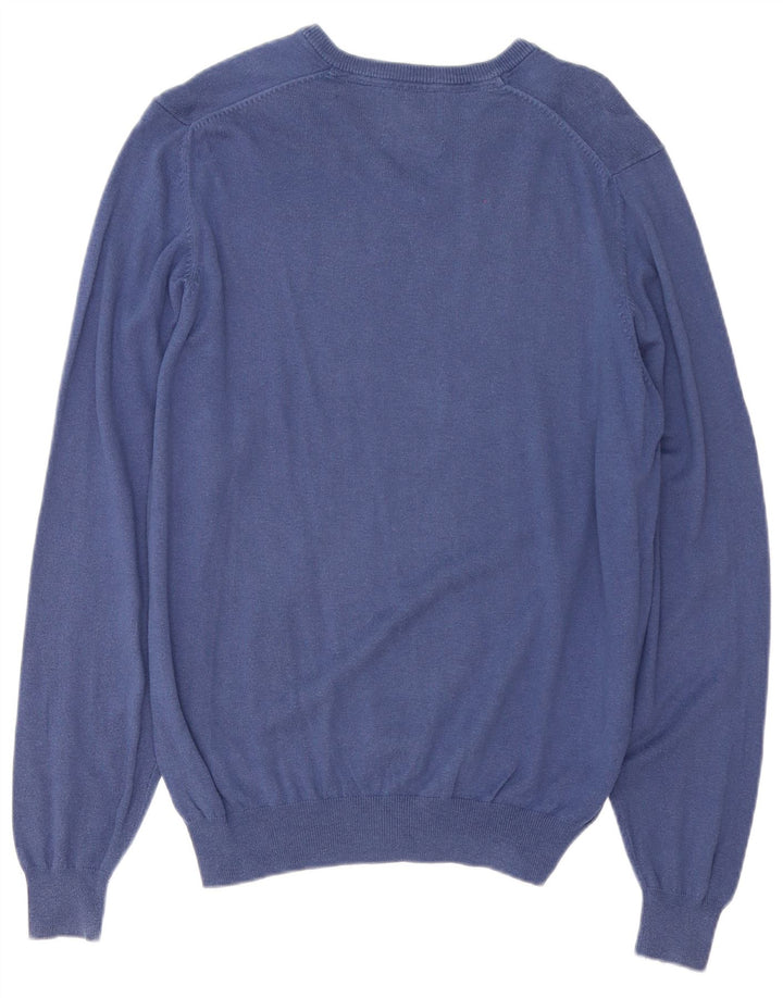 Marks & Spencer Jersey de corte regular con cuello en V para hombre Azul marino mediano