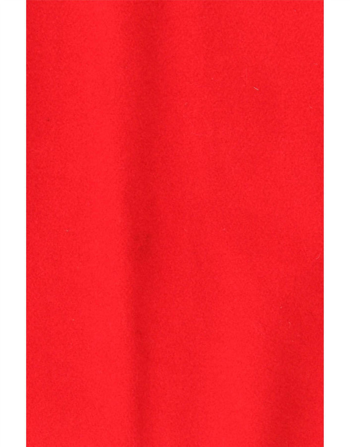 Vintage mujer capa abrigo UE 36 pequeña lana roja
