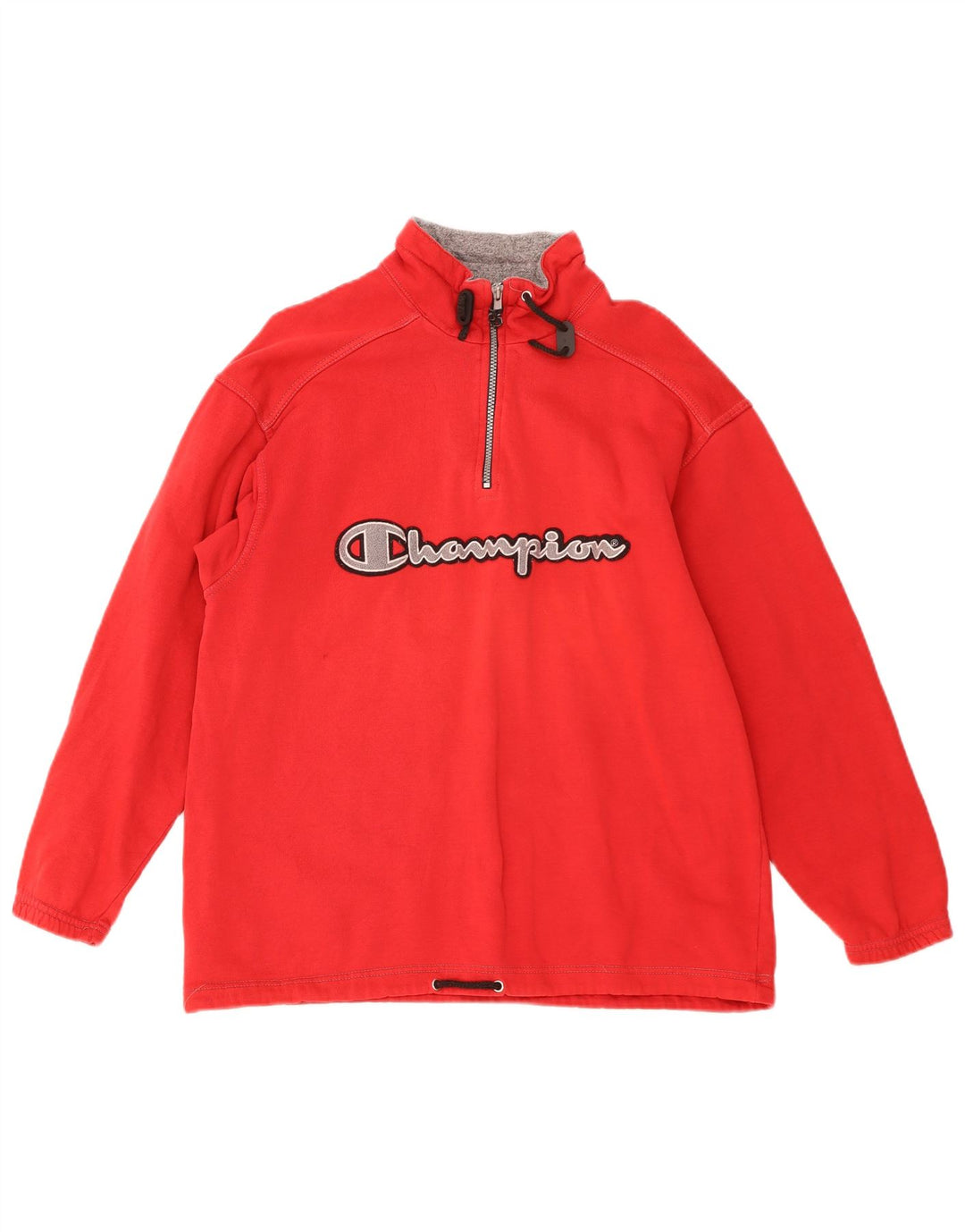 Champion Sudadera Con Cuello Y Cremallera Gráfica Para Hombre Jersey Pequeño Rojo