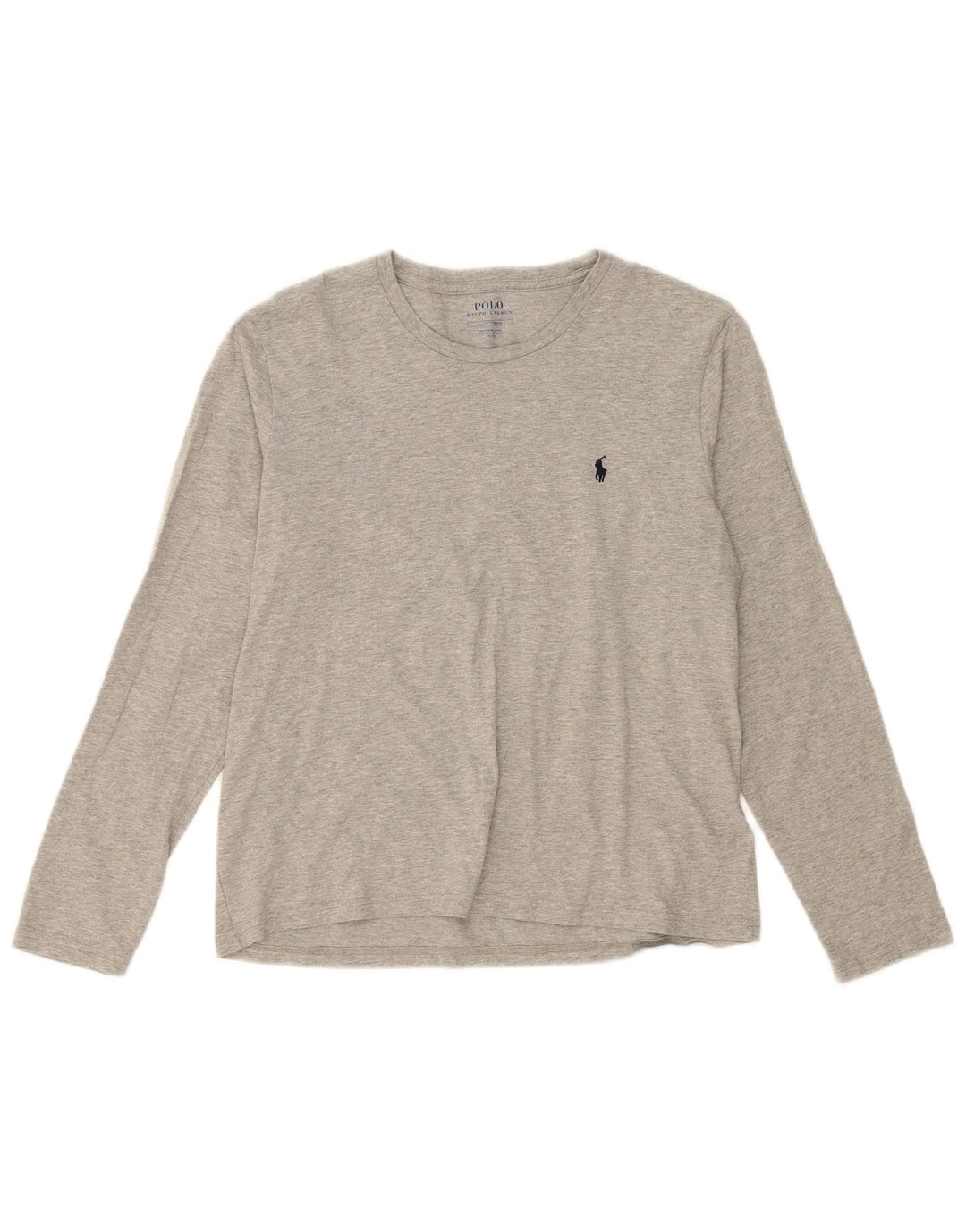 Polo Ralph Lauren Hombres Top Manga Larga Pequeño Algodón Gris