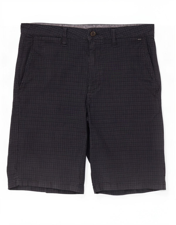 Pantalones cortos chinos Vans para hombre W32 Medium Black Check Cotton