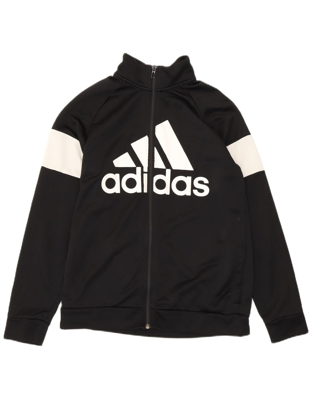 ADIDAS Chaqueta de chándal con estampado gráfico para niños 14-15 años Bloque de color negro