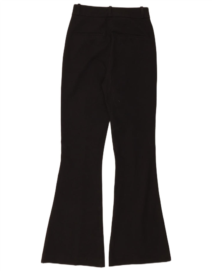 REISS Pantalones casuales acampanados de cintura alta para mujer UK 6 XS W25 L32 Negro
