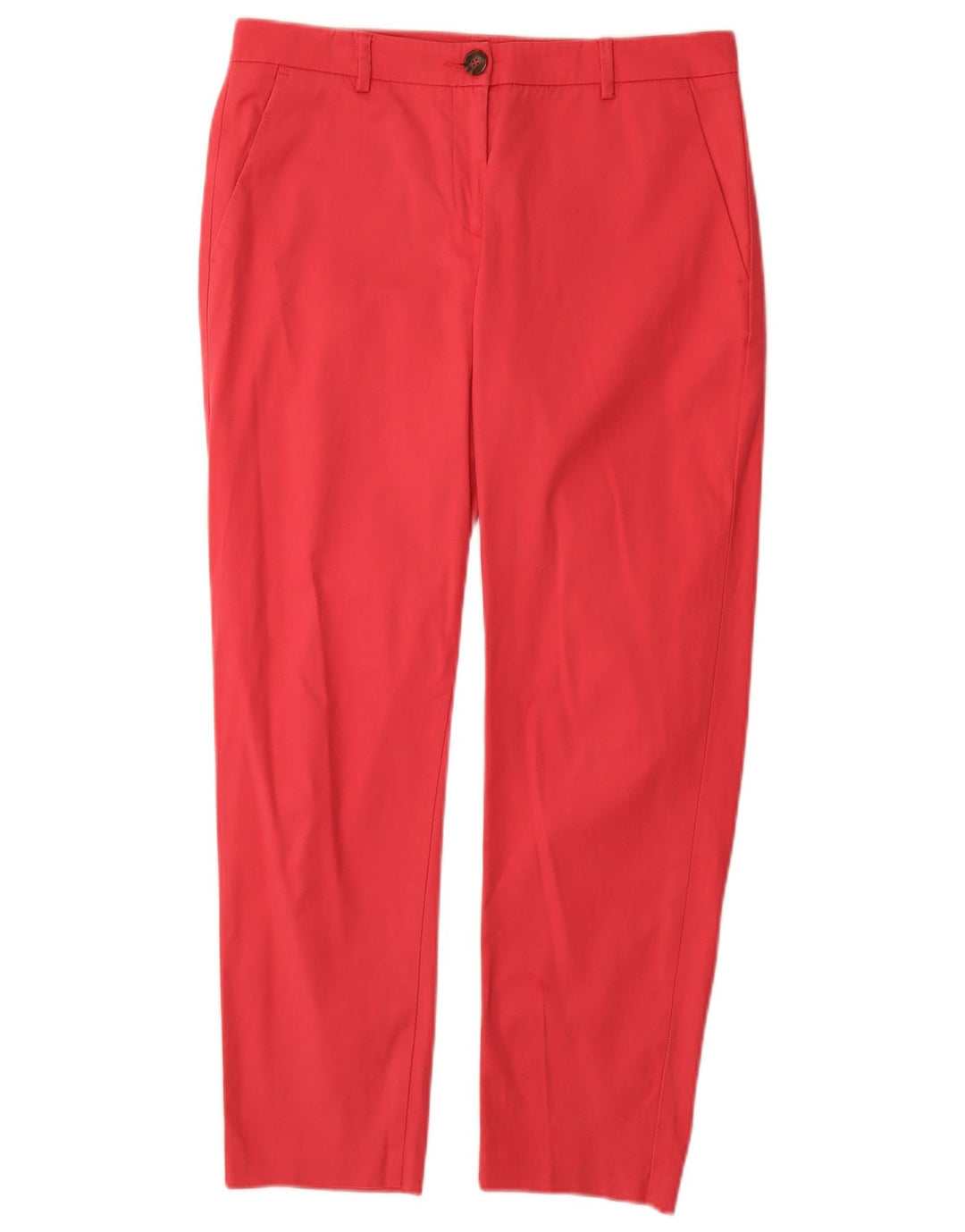 BENETTON Pantalones informales ajustados para mujer UK 12 Medium W30 L27 Algodón rosa