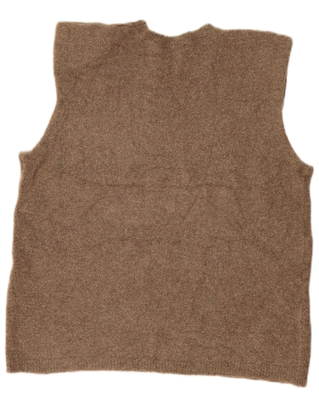 Zara Mujer Chaleco Tank Top UK 44 Medium Khaki Moteado Poliamida