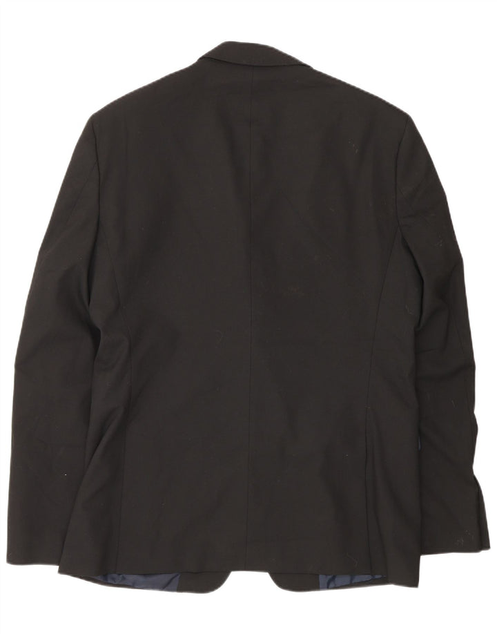 Zara Chaqueta tipo blazer de 2 botones para hombre EU 50 Mediano Negro Poliéster
