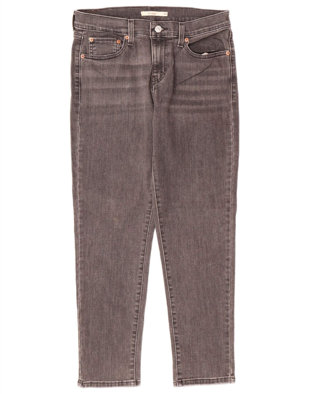 LEVI'S Vaqueros Boyfriend Slim para Mujer W28 L27 Algodón Gris