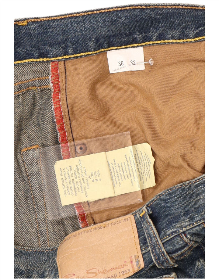 BEN SHERMAN Vaqueros rectos para hombre W36 L32 Algodón azul