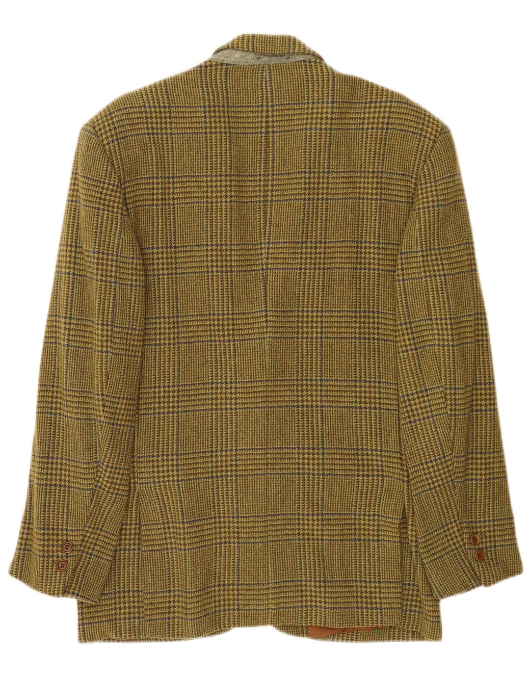 GB.PEDRINI Chaqueta tipo blazer de 2 botones para hombre IT 50 Large Green Houndstooth