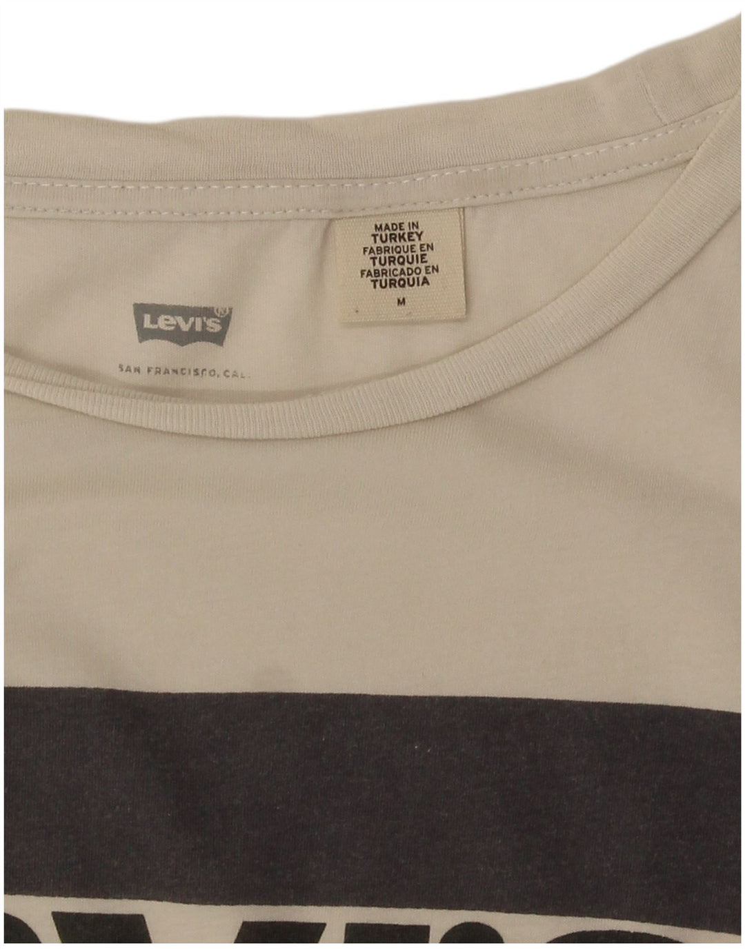 Levi's - Camiseta gráfica para mujer, talla 40, talla mediana, color blanco