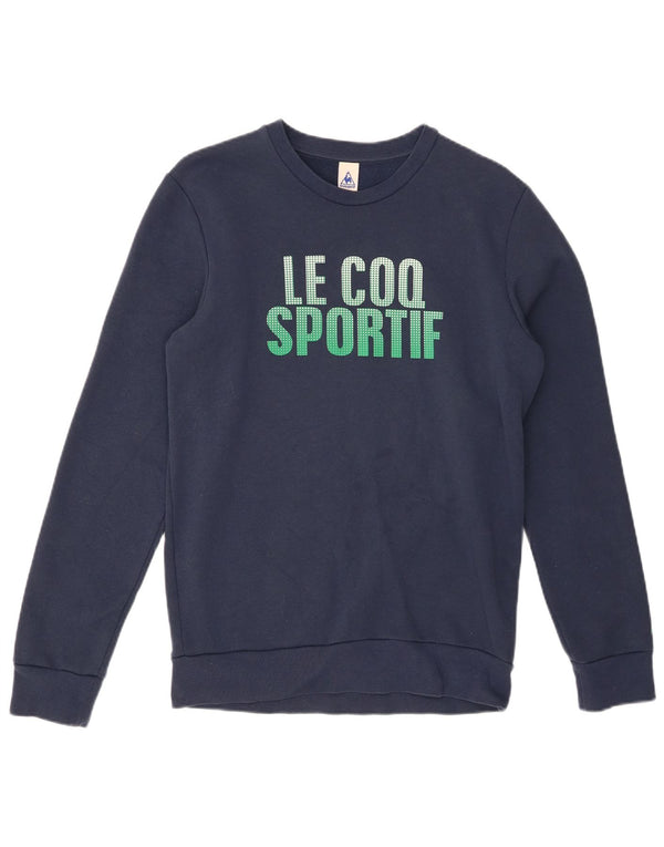 LE COQ SPORTIF Sudadera Estampada Hombre Jersey Small Azul Marino Algodón
