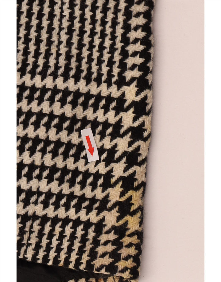 Penny Black Abrigo extragrande para mujer UK 10 Small Black Houndstooth Wool