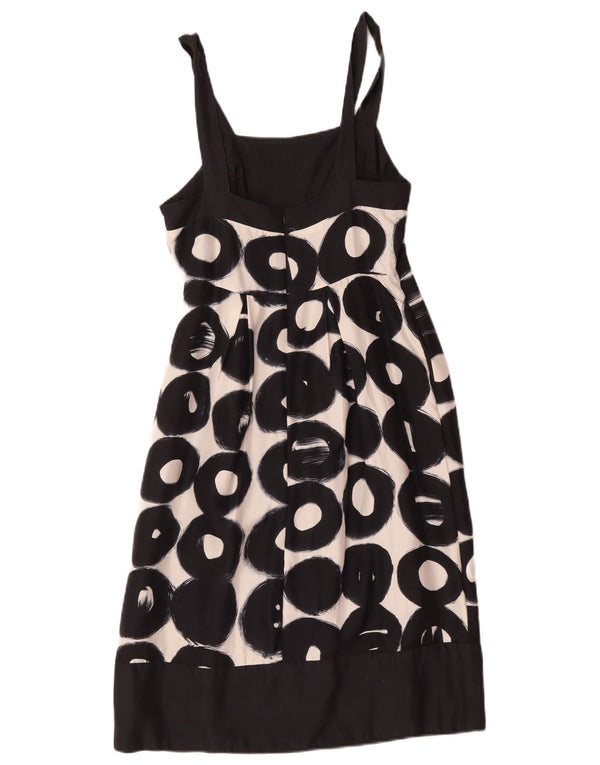 Betty Jackson Vestido tubo sin mangas para mujer UK 10 Pequeño Negro Geométrico