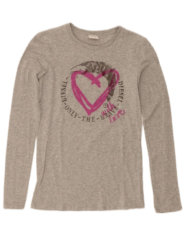 Diesel Camiseta Niña Estampada Manga Larga 13-14 Años XL Gris