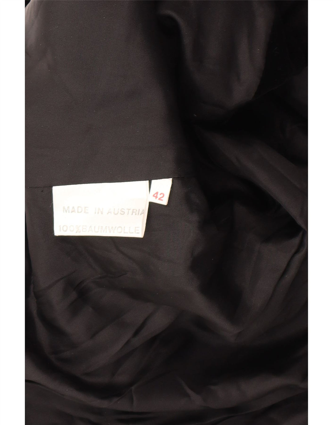 VINTAGE Womens Crop 2 Button Blazer Jacket EU 42 Large Black Cotton