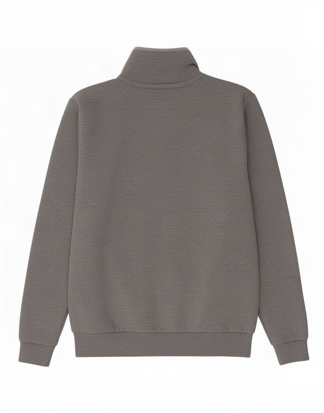 Crew Clothing Sudadera con cuello y cremallera para hombre Jersey Grande Poliéster gris
