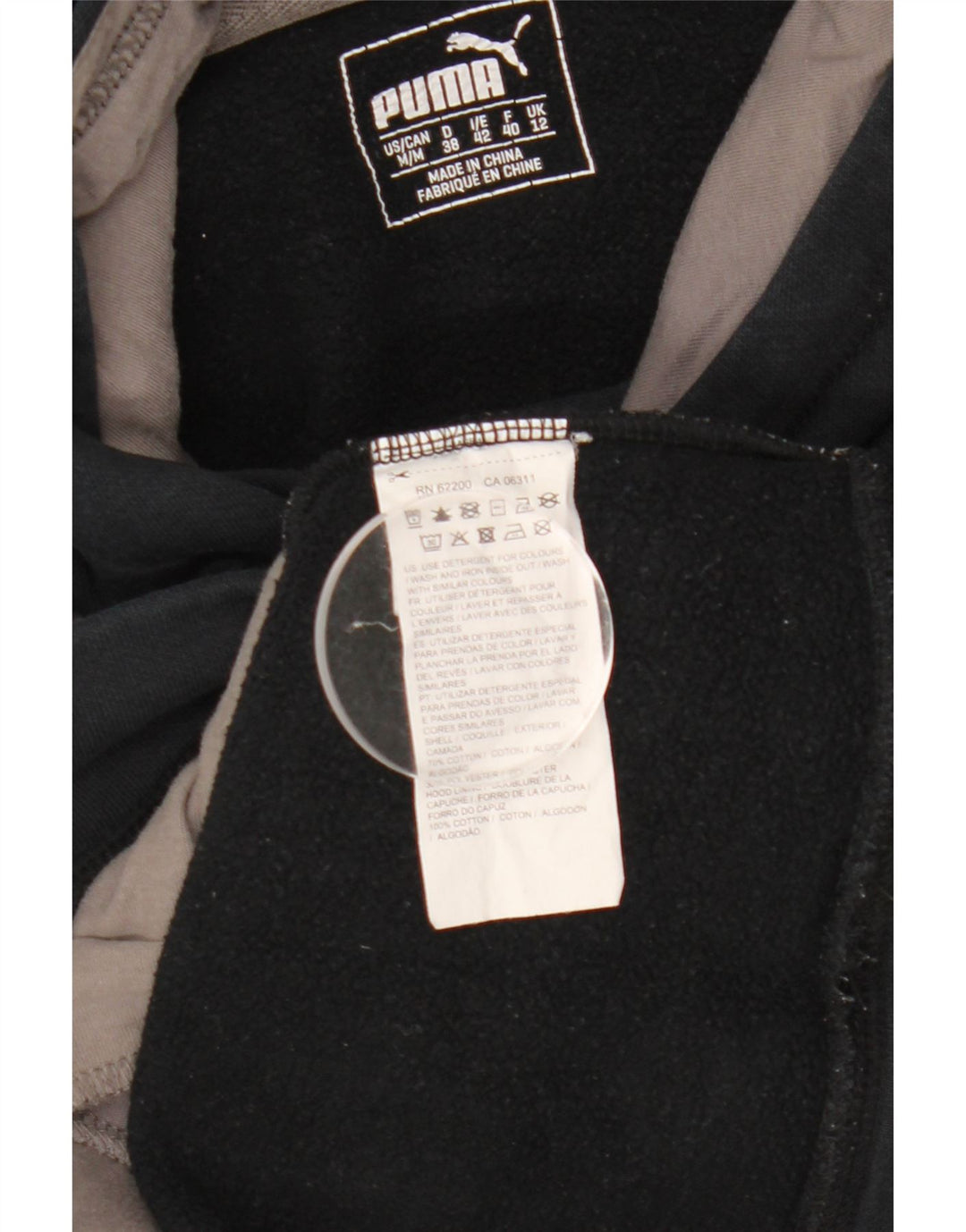 Puma Mujer Graphic Sudadera con capucha Jumper UK 12 Mediano Negro Algodón