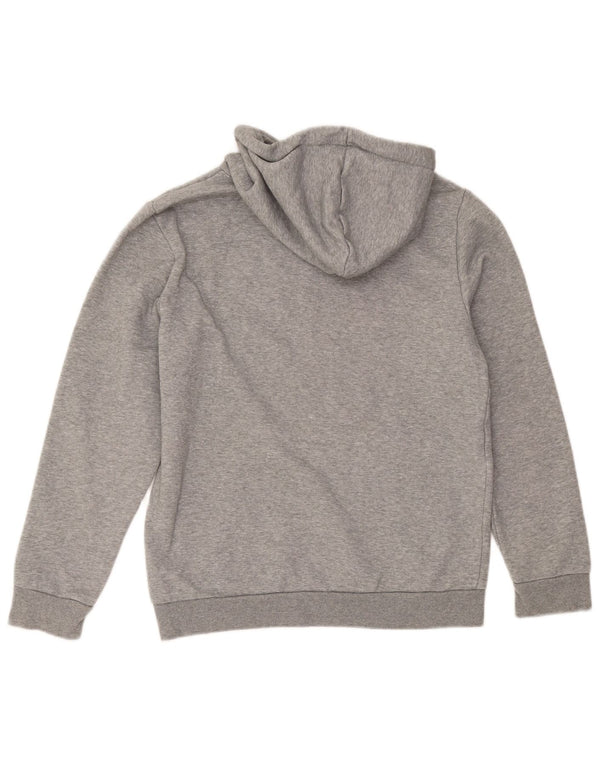 Puma Sudadera con capucha gráfica para hombre Jersey pequeño de algodón gris