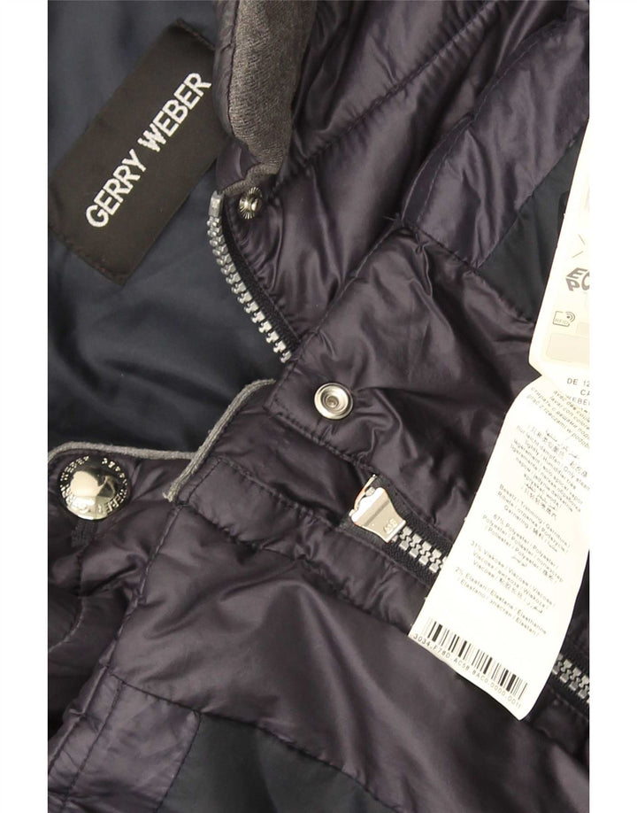 Gerry Weber Chaqueta acolchada para mujer Reino Unido 14 Grande Poliéster azul marino