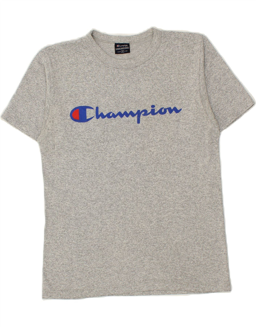 CHAMPION Mens Graphic T-Shirt Top Small Grey Flecked Vintage Champion and Second-Hand Champion from Messina Hembry 