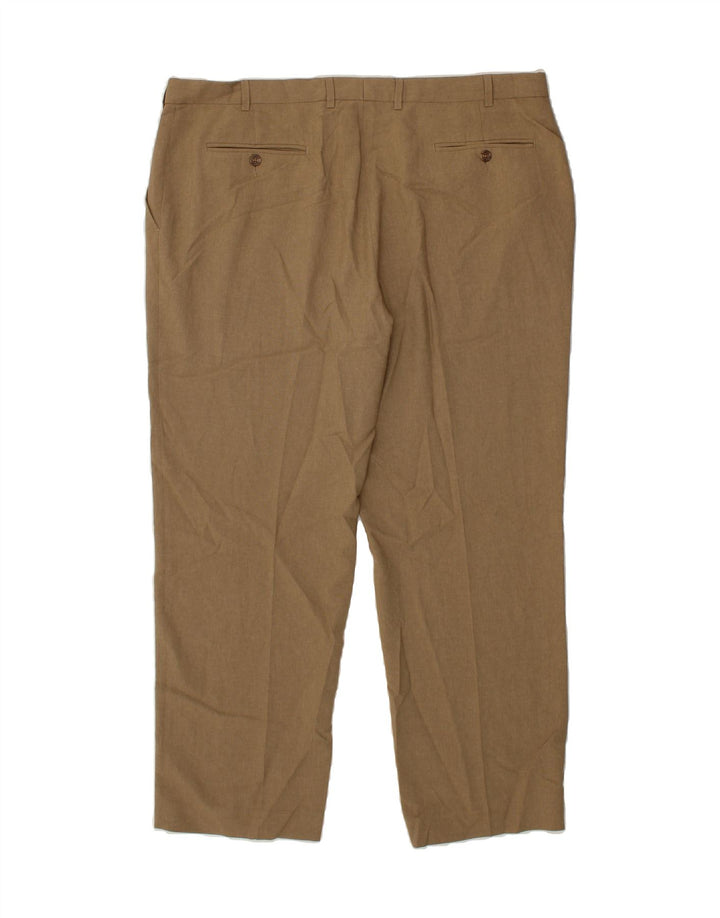 CHAPS Mens Total Comfort Straight Chino Trousers W40 L30 Beige Polyester Vintage Chaps and Second-Hand Chaps from Messina Hembry 