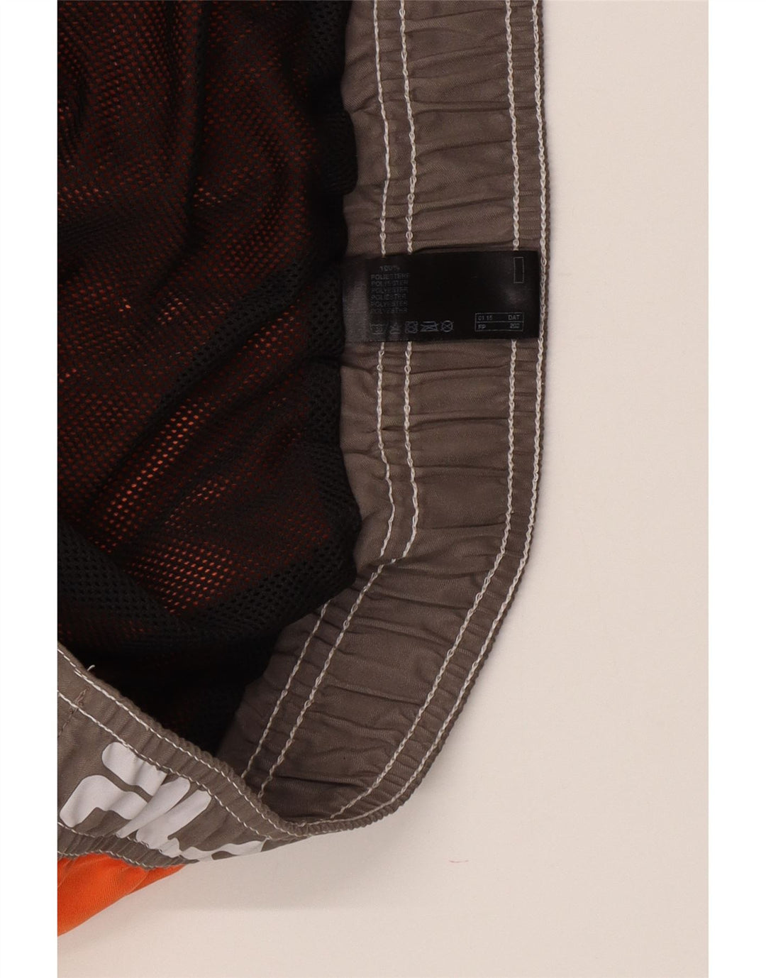 Fila Bañador con estampado gráfico para hombre, tamaño grande, color naranja, poliéster