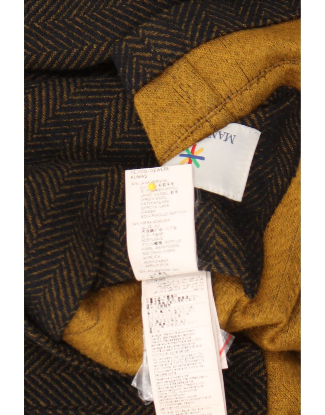 Manuel Ritz Chaqueta tipo blazer de 3 botones para hombre IT 50 Large Black Herringbone
