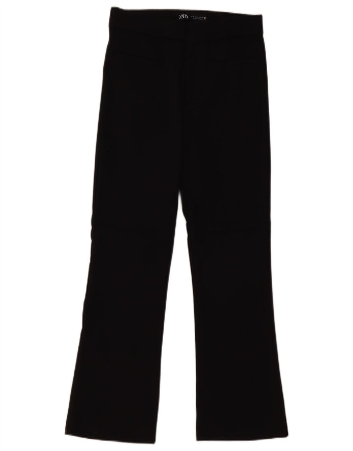 Zara Mujer Pantalones Cortos Acampanados Medianos W28 L25 Negro