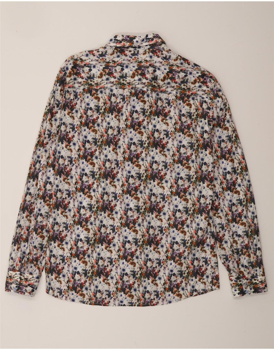 VINTAGE Camisa de hombre grande multicolor floral