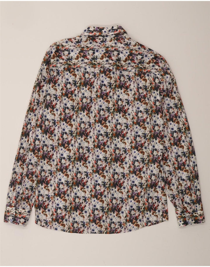 VINTAGE Camisa de hombre grande multicolor floral