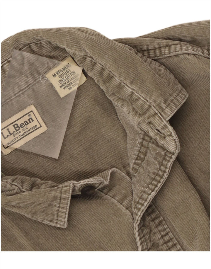 L.L.Bean Camisa de pana para hombre Algodón caqui medio