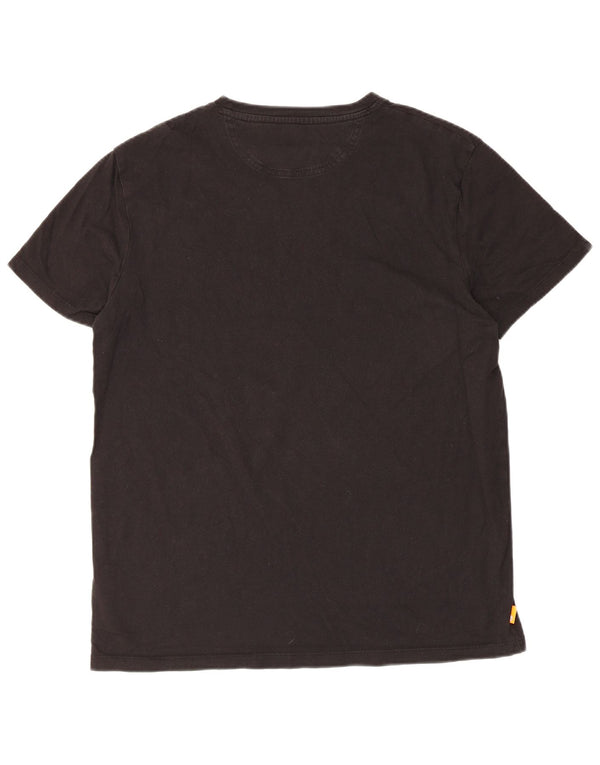 Timberland - Camiseta ajustada para hombre, talla grande, algodón negro