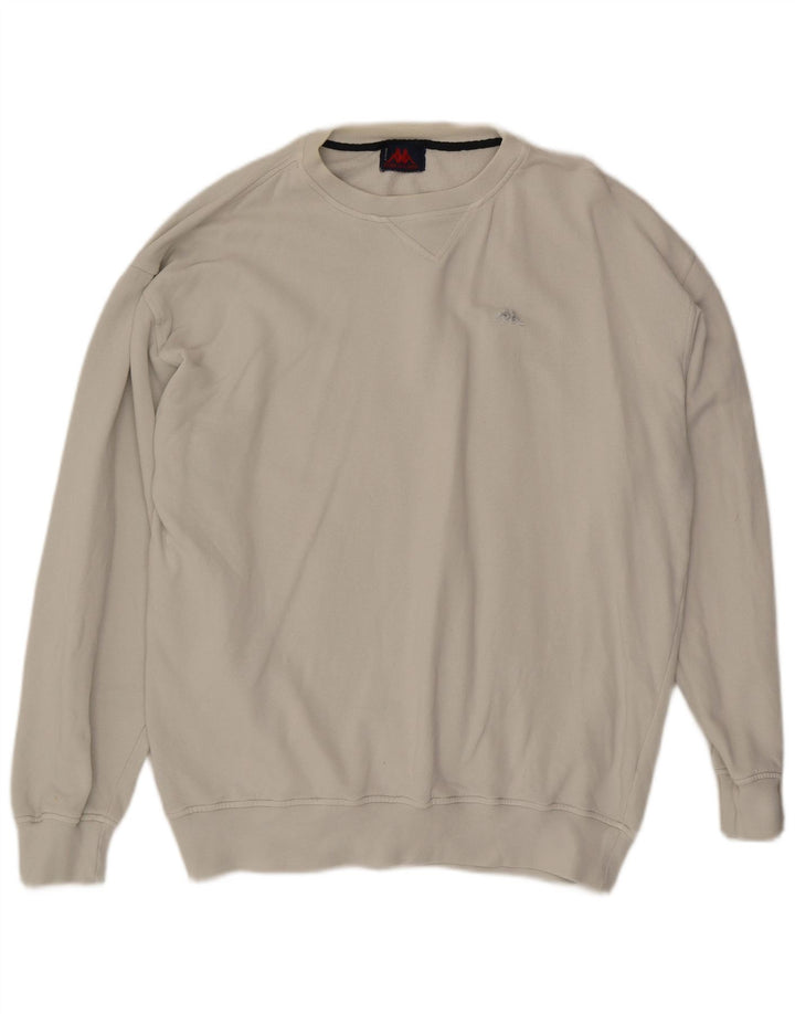Kappa Hombre Sudadera Jumper 2XL Blanco Algodón