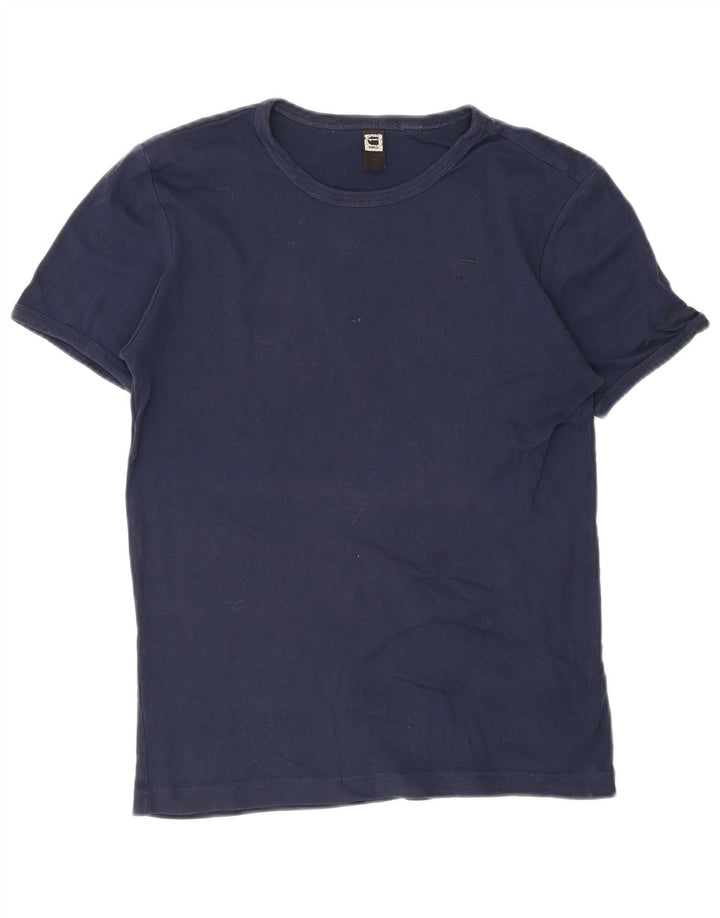 G-Star Hombre Camiseta Top Medium Azul Marino Algodón