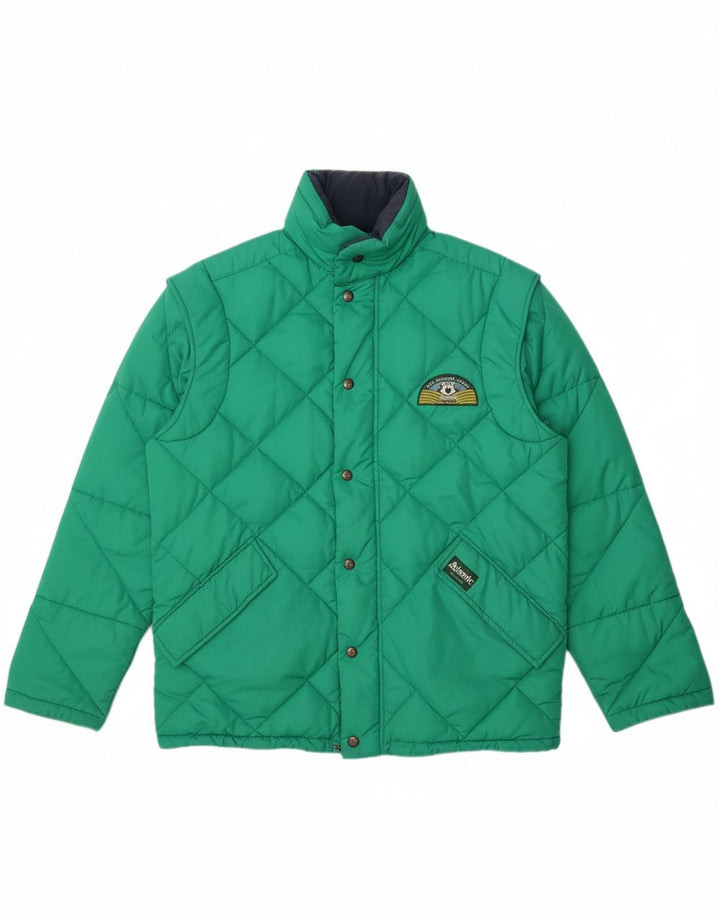 DOLOMITE Mens Hooded Reversible Padded Jacket UK 30 3XS Green Polyester