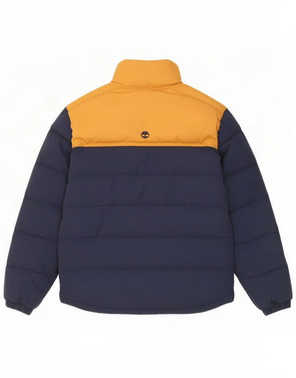Timberland Chaqueta acolchada holgada para hombre UK 36 Small Azul marino Colorblock