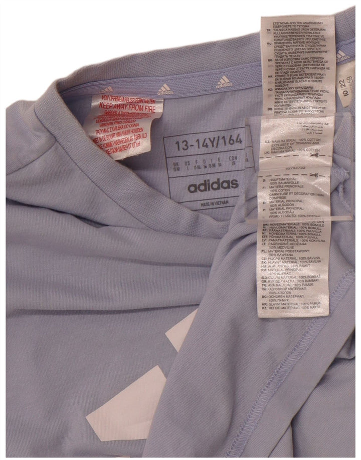 ADIDAS Camiseta Niña Graphic Top 13-14 Años Azul Algodón