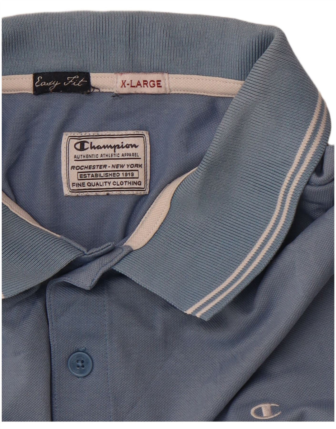 CHAMPION Polo de ajuste fácil para hombre XL Azul