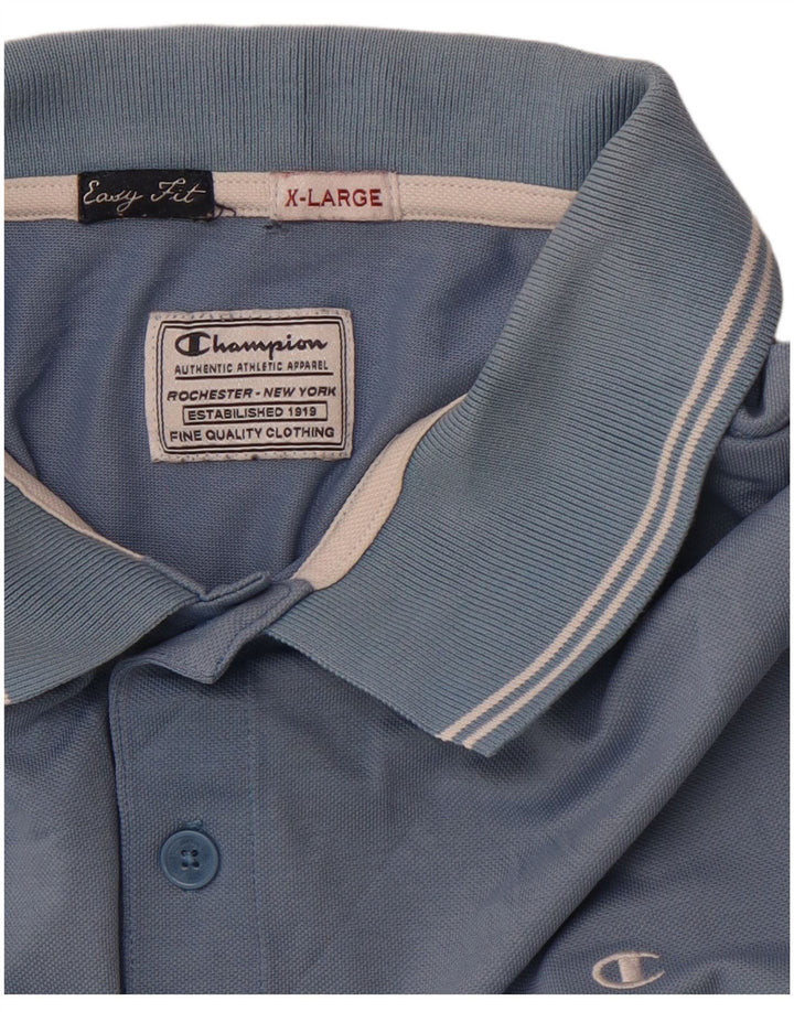 CHAMPION Polo de ajuste fácil para hombre XL Azul