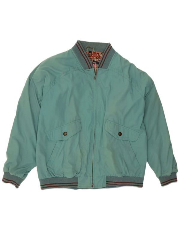 Chaqueta bomber vintage para hombre IT 54 2XL Poliéster a rayas azules